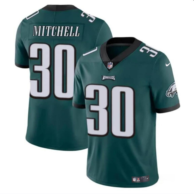 Men's Philadelphia Eagles #30 Quinyon Mitchell Green 2024 Draft Vapor Untouchable Limited Football Stitched Jersey - Click Image to Close